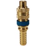 Brass Dix-Lock™ N-Series Bowes Interchange Hose Barb Safety-Lock Plug